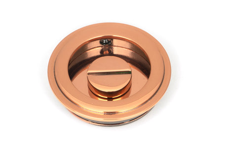 From The Anvil - Polished Bronze 60mm Art Deco Round Pull - Privacy Set | Sku. 50146 | Trade Door Handles.