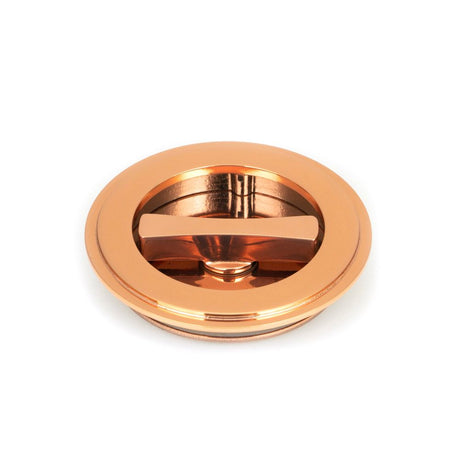 From The Anvil - Polished Bronze 75mm Art Deco Round Pull - Privacy Set | Sku. 50147 | Trade Door Handles.