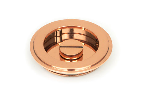 From The Anvil - Polished Bronze 75mm Art Deco Round Pull - Privacy Set | Sku. 50147 | Trade Door Handles.