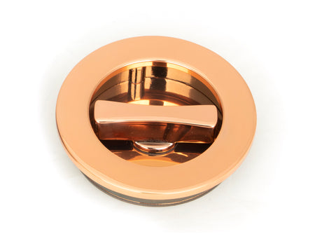 From The Anvil - Polished Bronze 60mm Plain Round Pull - Privacy Set | Sku. 50148 | Trade Door Handles.