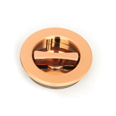 From The Anvil - Polished Bronze 60mm Plain Round Pull - Privacy Set | Sku. 50148 | Trade Door Handles.