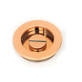 From The Anvil - Polished Bronze 60mm Plain Round Pull - Privacy Set | Sku. 50148 | Trade Door Handles.