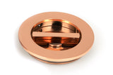 From The Anvil - Polished Bronze 75mm Plain Round Pull - Privacy Set | Sku. 50149 | Trade Door Handles.