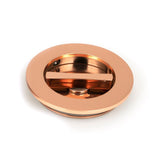 From The Anvil - Polished Bronze 75mm Plain Round Pull - Privacy Set | Sku. 50149 | Trade Door Handles.