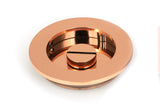 From The Anvil - Polished Bronze 75mm Plain Round Pull - Privacy Set | Sku. 50149 | Trade Door Handles.