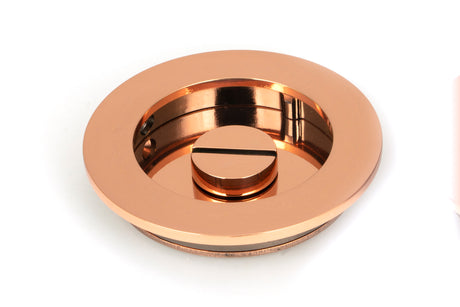 From The Anvil - Polished Bronze 75mm Plain Round Pull - Privacy Set | Sku. 50149 | Trade Door Handles.