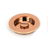 From The Anvil - Polished Bronze 75mm Plain Round Pull - Privacy Set | Sku. 50149 | Trade Door Handles.
