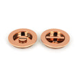 From The Anvil - Polished Bronze 75mm Plain Round Pull - Privacy Set | Sku. 50149 | Trade Door Handles.