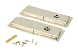 From The Anvil - Polished Nickel 175mm Art Deco Rectangular Pull -Privacy Set | Sku. 50156 | Trade Door Handles.