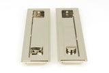 From The Anvil - Polished Nickel 250mm Art Deco Rectangular Pull -Privacy Set | Sku. 50157 | Trade Door Handles.