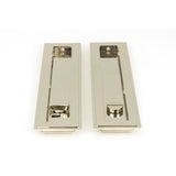 From The Anvil - Polished Nickel 250mm Art Deco Rectangular Pull -Privacy Set | Sku. 50157 | Trade Door Handles.