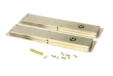 From The Anvil - Polished Nickel 250mm Art Deco Rectangular Pull -Privacy Set | Sku. 50157 | Trade Door Handles.