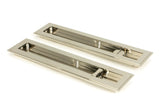 From The Anvil - Polished Nickel 250mm Art Deco Rectangular Pull -Privacy Set | Sku. 50157 | Trade Door Handles.