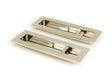 From The Anvil - Polished Nickel 175mm Plain Rectangular Pull - Privacy Set | Sku. 50158 | Trade Door Handles.