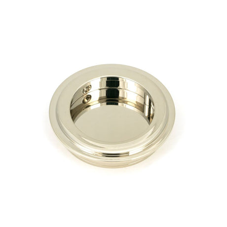 From The Anvil - Polished Nickel 60mm Art Deco Round Pull | Sku. 50160 | Trade Door Handles.