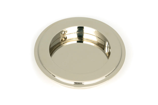 From The Anvil - Polished Nickel 75mm Art Deco Round Pull | Sku. 50161 | Trade Door Handles.
