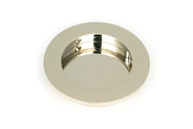 From The Anvil - Polished Nickel 75mm Plain Round Pull | Sku. 50163 | Trade Door Handles.