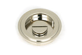 From The Anvil - Polished Nickel 60mm Art Deco Round Pull - Privacy Set | Sku. 50164 | Trade Door Handles.