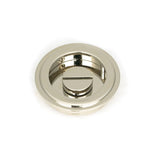 From The Anvil - Polished Nickel 60mm Art Deco Round Pull - Privacy Set | Sku. 50164 | Trade Door Handles.