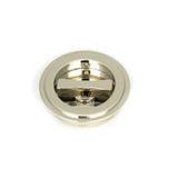 From The Anvil - Polished Nickel 60mm Art Deco Round Pull - Privacy Set | Sku. 50164 | Trade Door Handles.