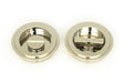 From The Anvil - Polished Nickel 60mm Art Deco Round Pull - Privacy Set | Sku. 50164 | Trade Door Handles.
