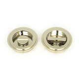 From The Anvil - Polished Nickel 60mm Art Deco Round Pull - Privacy Set | Sku. 50164 | Trade Door Handles.