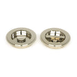 From The Anvil - Polished Nickel 75mm Art Deco Round Pull - Privacy Set | Sku. 50165 | Trade Door Handles.