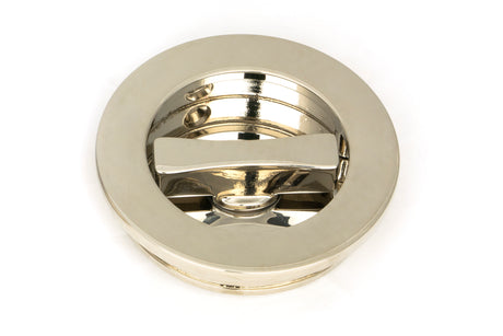 From The Anvil - Polished Nickel 60mm Plain Round Pull - Privacy Set | Sku. 50166 | Trade Door Handles.