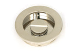 From The Anvil - Polished Nickel 60mm Plain Round Pull - Privacy Set | Sku. 50166 | Trade Door Handles.