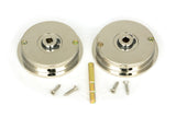 From The Anvil - Polished Nickel 60mm Plain Round Pull - Privacy Set | Sku. 50166 | Trade Door Handles.