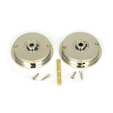 From The Anvil - Polished Nickel 60mm Plain Round Pull - Privacy Set | Sku. 50166 | Trade Door Handles.