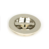 From The Anvil - Polished Nickel 75mm Plain Round Pull - Privacy Set | Sku. 50167 | Trade Door Handles.