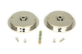 From The Anvil - Polished Nickel 75mm Plain Round Pull - Privacy Set | Sku. 50167 | Trade Door Handles.