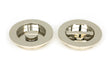 From The Anvil - Polished Nickel 75mm Plain Round Pull - Privacy Set | Sku. 50167 | Trade Door Handles.