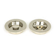 From The Anvil - Polished Nickel 75mm Plain Round Pull - Privacy Set | Sku. 50167 | Trade Door Handles.