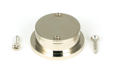 From The Anvil - Polished Nickel 34mm Round Finger Edge Pull | Sku. 50169 | Trade Door Handles.