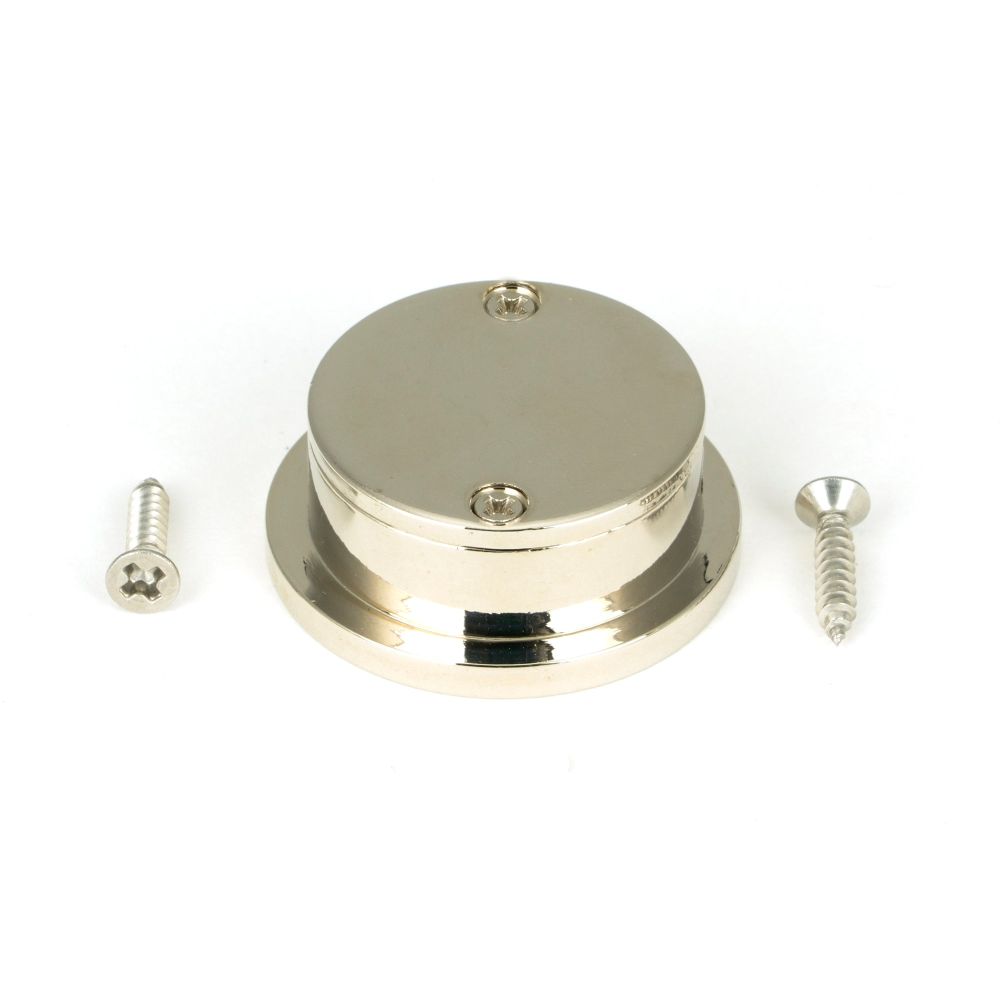 From The Anvil - Polished Nickel 34mm Round Finger Edge Pull | Sku. 50169 | Trade Door Handles.