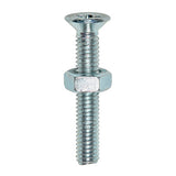 This is an image of Timco - Machine Screws - PZ - Countersunk & Hex Nuts - Zinc M5 x 16mm - (35 PCS TIMpac) 5016CPMHNP