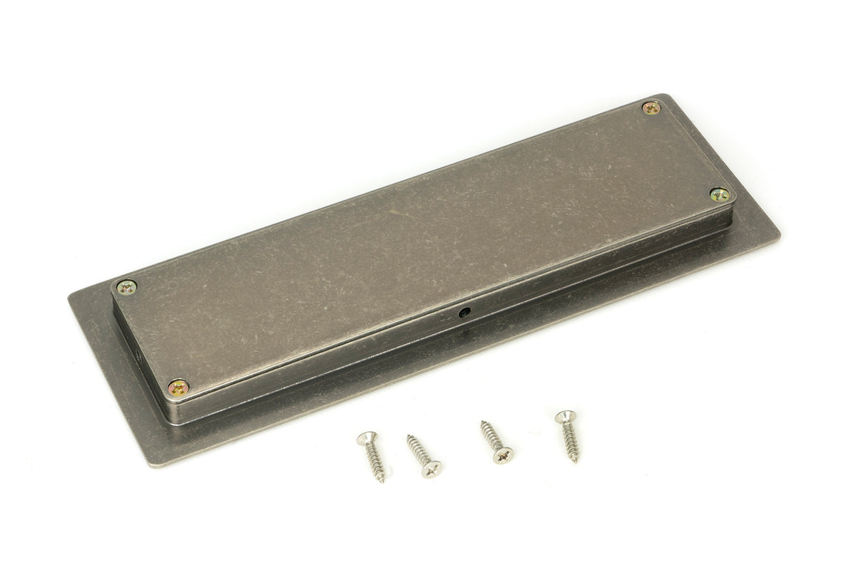 From The Anvil - Pewter 175mm Art Deco Rectangular Pull | Sku. 50170 | Trade Door Handles.