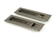From The Anvil - Pewter 175mm Art Deco Rectangular Pull - Privacy Set | Sku. 50174 | Trade Door Handles.