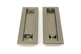 From The Anvil - Pewter 250mm Art Deco Rectangular Pull - Privacy Set | Sku. 50175 | Trade Door Handles.