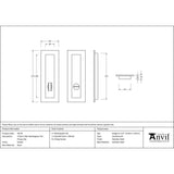 From The Anvil - Pewter 175mm Plain Rectangular Pull - Privacy Set | Sku. 50176 | Trade Door Handles.