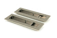 From The Anvil - Pewter 175mm Plain Rectangular Pull - Privacy Set | Sku. 50176 | Trade Door Handles.