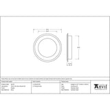From The Anvil - Pewter 75mm Art Deco Round Pull | Sku. 50179 | Trade Door Handles.