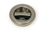 From The Anvil - Pewter 60mm Art Deco Round Pull - Privacy Set | Sku. 50182 | Trade Door Handles.