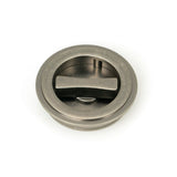 From The Anvil - Pewter 60mm Art Deco Round Pull - Privacy Set | Sku. 50182 | Trade Door Handles.
