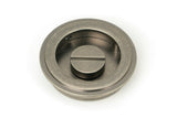 From The Anvil - Pewter 60mm Art Deco Round Pull - Privacy Set | Sku. 50182 | Trade Door Handles.