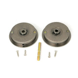From The Anvil - Pewter 60mm Art Deco Round Pull - Privacy Set | Sku. 50182 | Trade Door Handles.