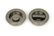 From The Anvil - Pewter 60mm Art Deco Round Pull - Privacy Set | Sku. 50182 | Trade Door Handles.