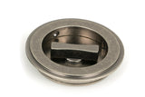 From The Anvil - Pewter 75mm Art Deco Round Pull - Privacy Set | Sku. 50183 | Trade Door Handles.